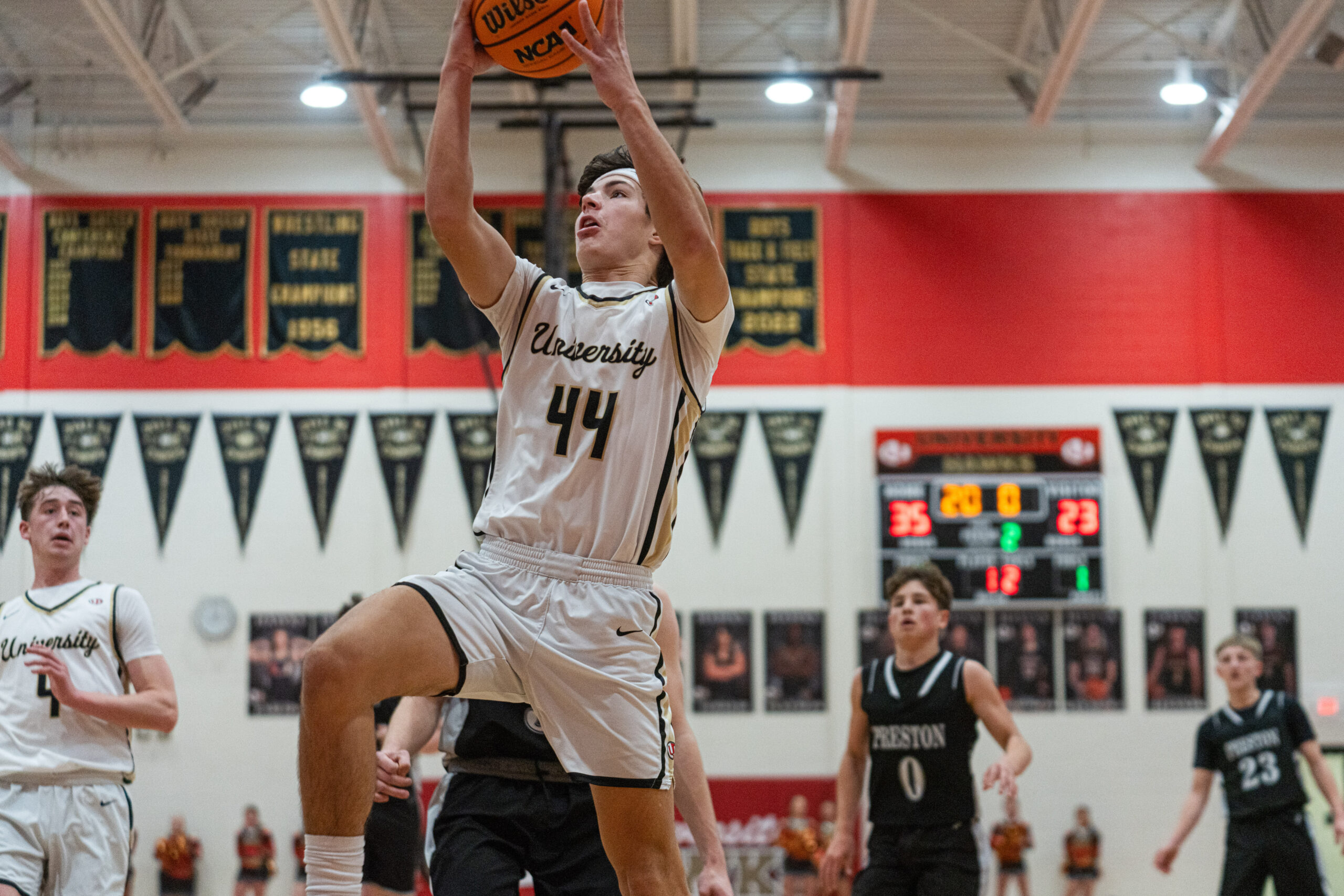 University outpaces Preston in second half en route to 81-48 victory
